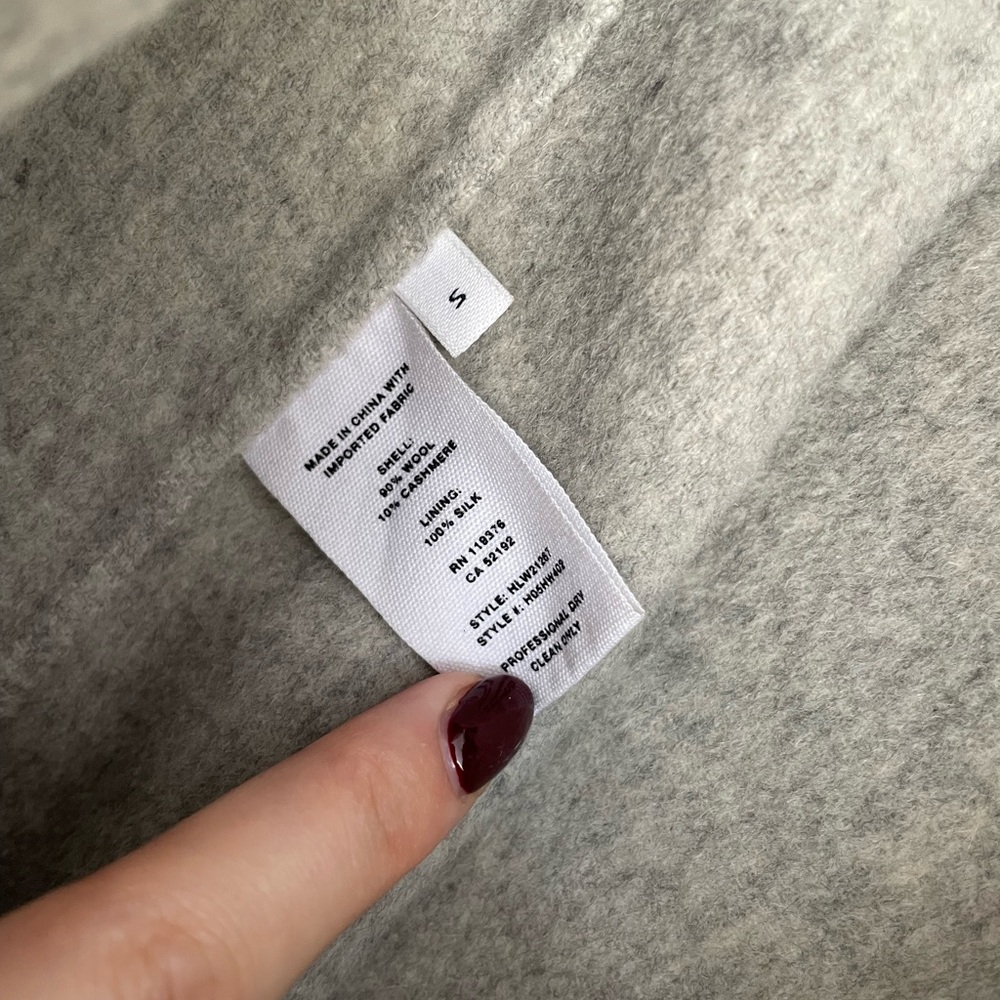 Helmut Lang Light Gray Wool Trench Coat - Picture 3 of 6